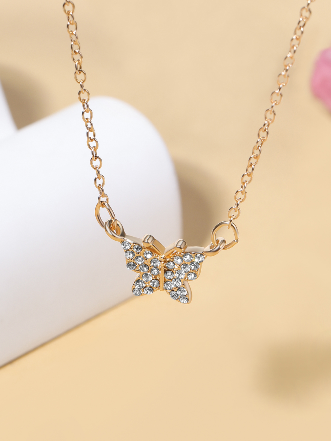 Ig Style Simple Style Cross Heart Shape Snake Alloy Plating Inlay Rhinestones Gold Plated Silver Plated Women's Necklace display picture 7