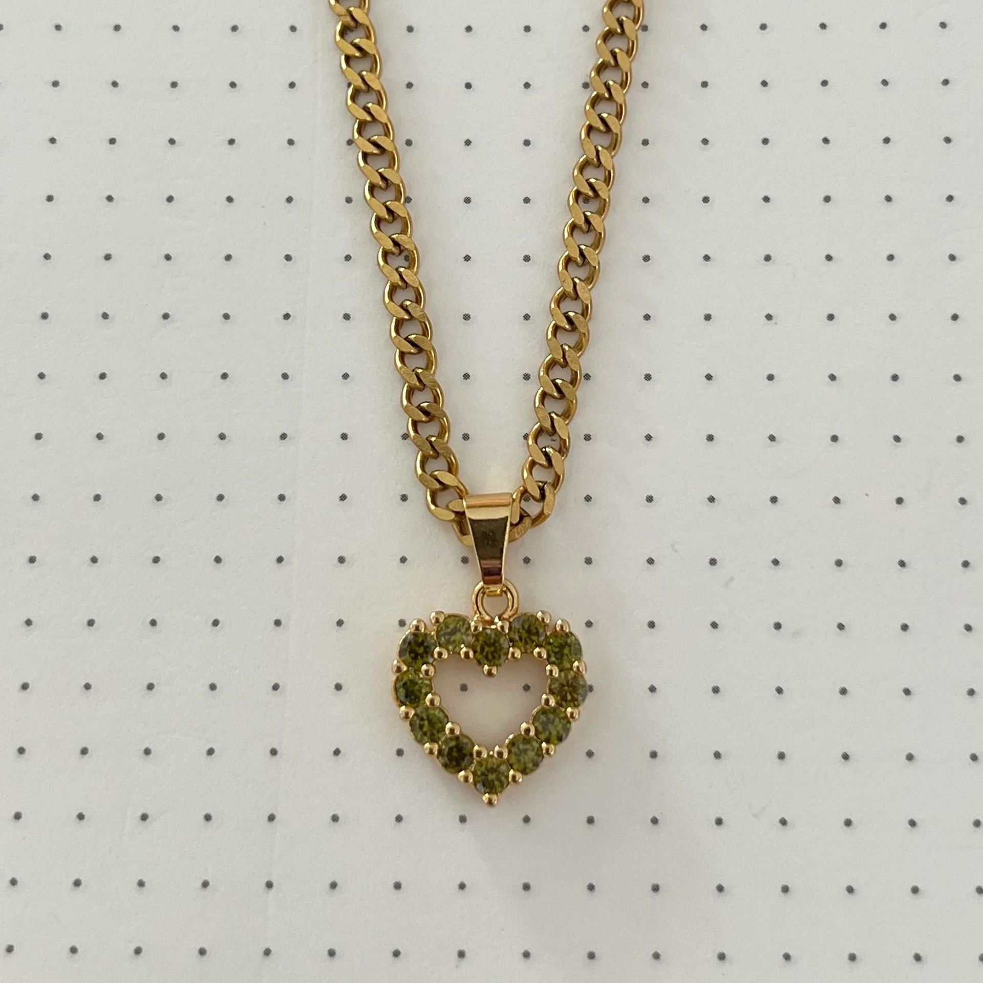 Glam Retro Sun Palm Heart Shape Copper 18k Gold Plated Zircon Pendant Necklace In Bulk display picture 6