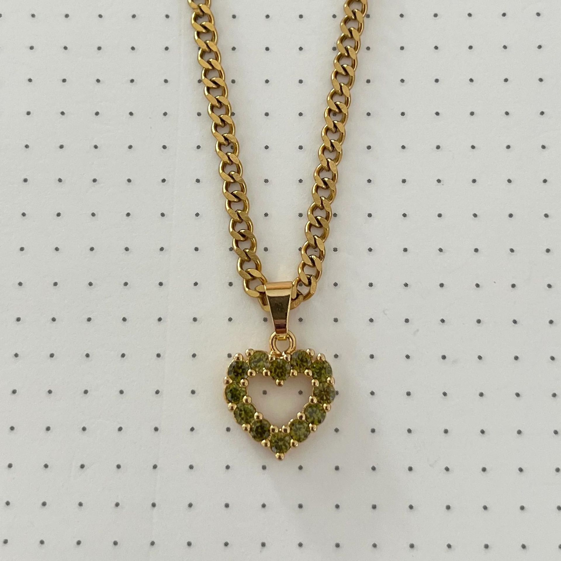 Glam Retro Sun Palm Heart Shape Copper 18k Gold Plated Zircon Pendant Necklace In Bulk display picture 2