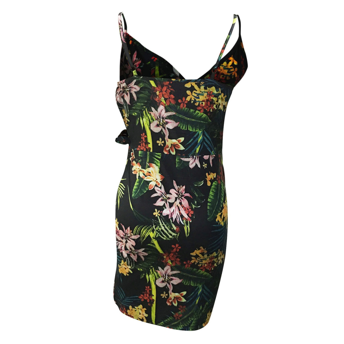 Women's Strap Dress Elegant Sexy V Neck Printing Hollow Out Sleeveless Leaves Flower Above Knee Casual Outdoor Daily display picture 8