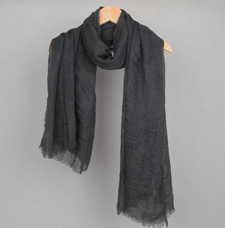 Women's Basic Solid Color Cotton And Linen Scarf display picture 1