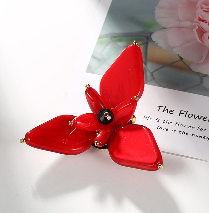 Retro Flower Arylic Unisex Brooches display picture 3