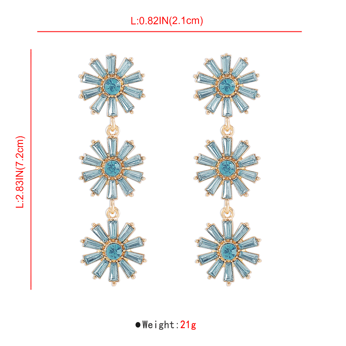 1 Paire Élégant Style Vintage Sucré Fleur Incruster Alliage Diamant Artificiel Boucles D'oreilles display picture 16