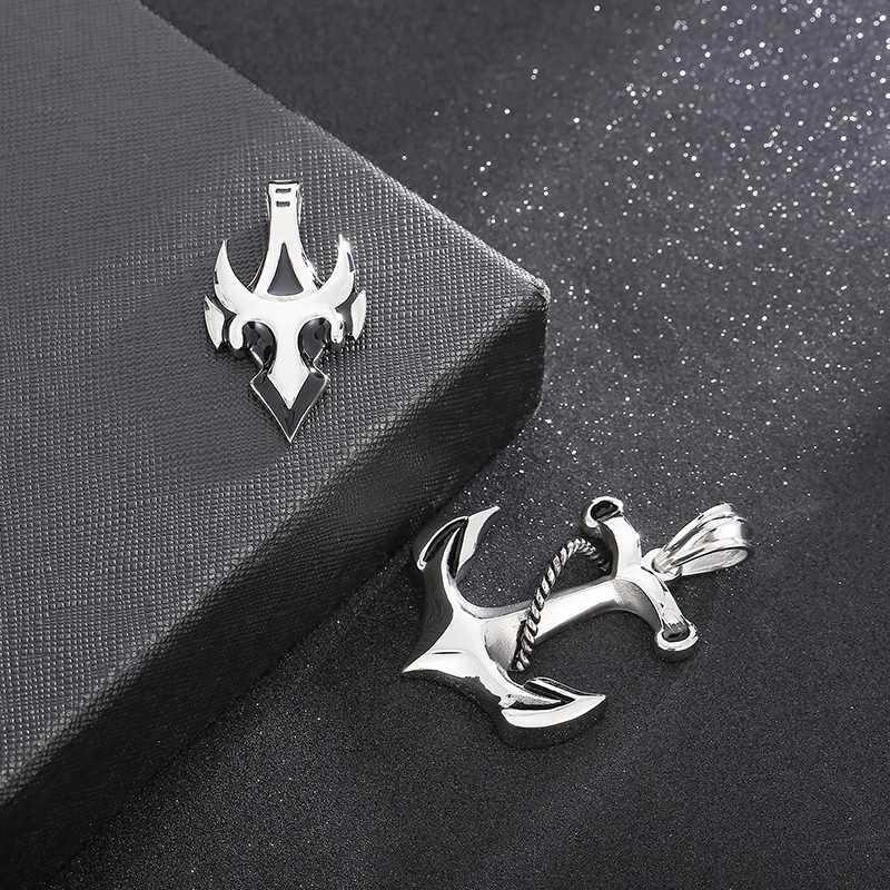 Rock Punk Anchor Skull Stainless Steel Charms Jewelry Accessories display picture 8
