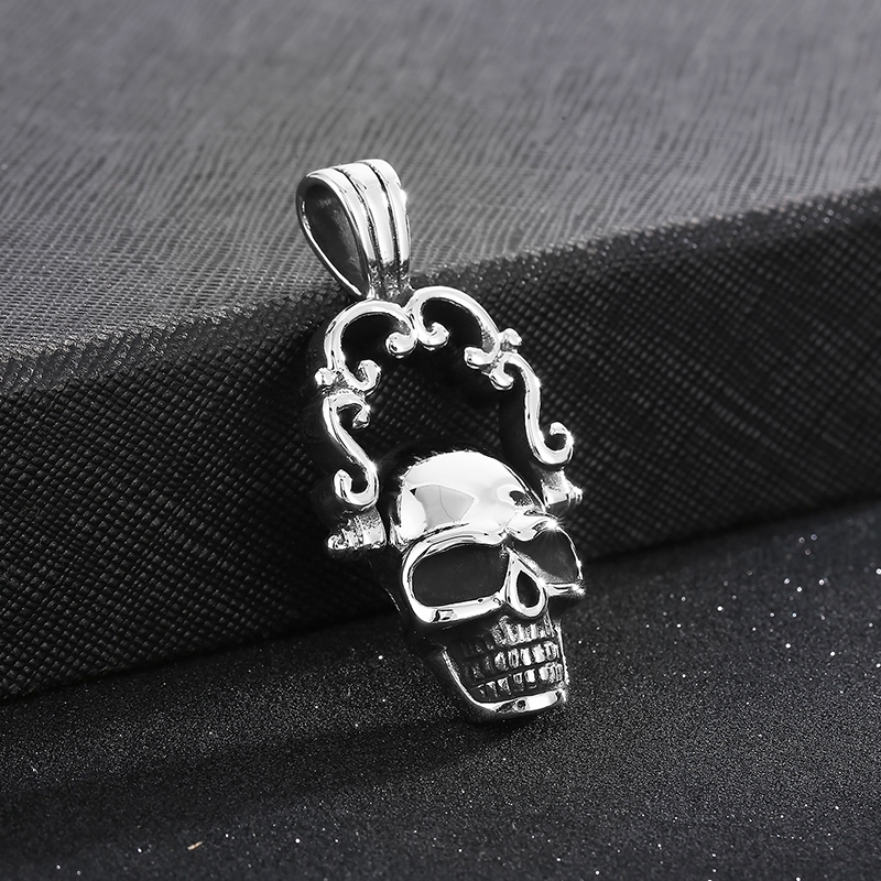 Rock Punk Skull Stainless Steel Titanium Steel Charms Jewelry Accessories display picture 3