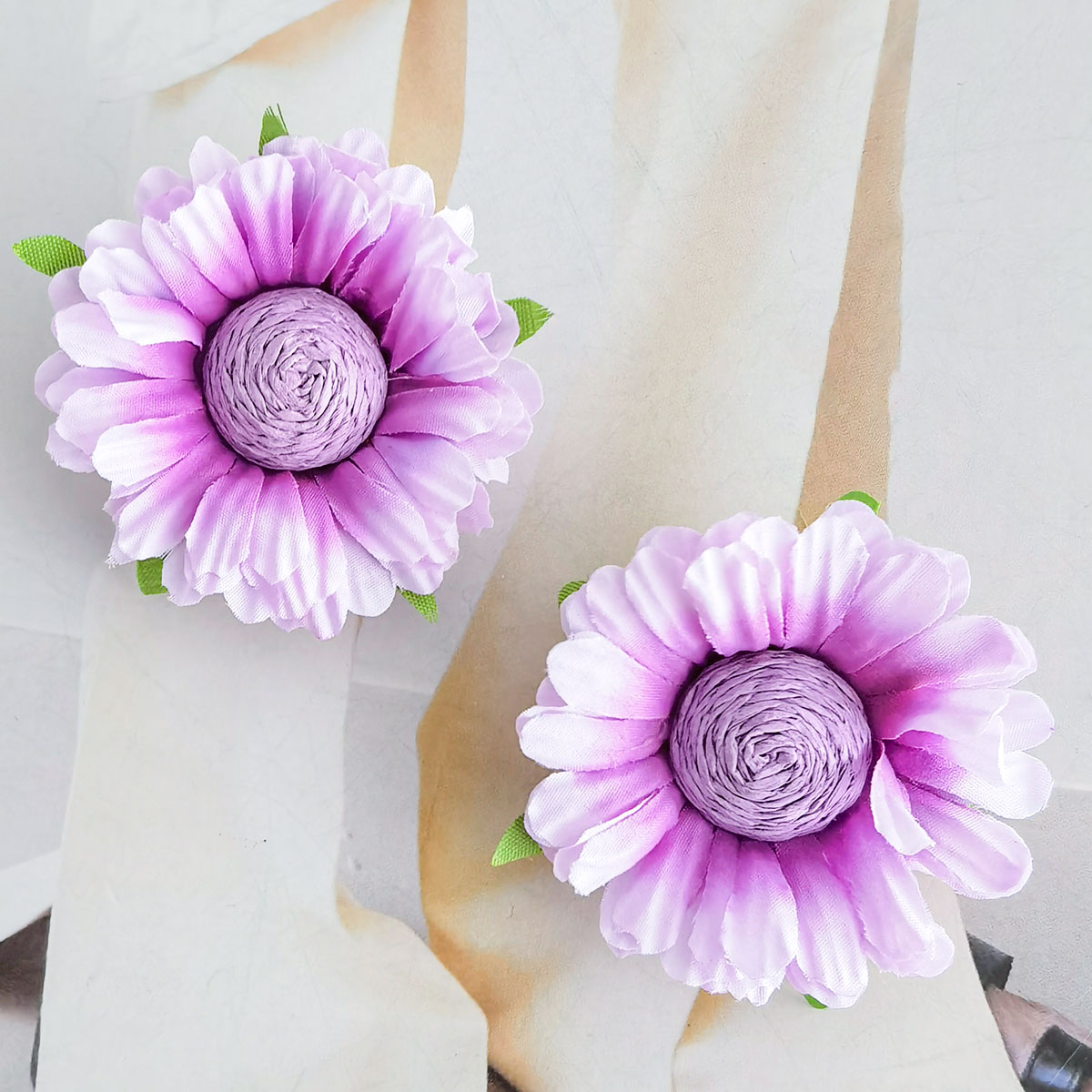 1 Pair Vacation Flower Alloy Raffia Ear Studs display picture 9