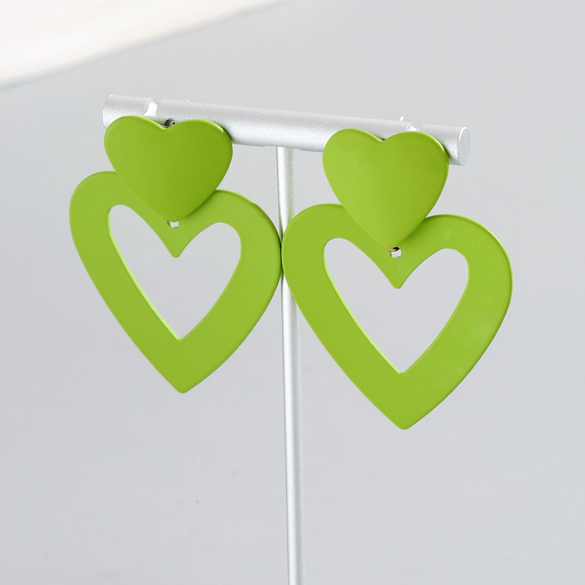 1 Pair Casual Vacation Heart Shape Iron Drop Earrings display picture 2
