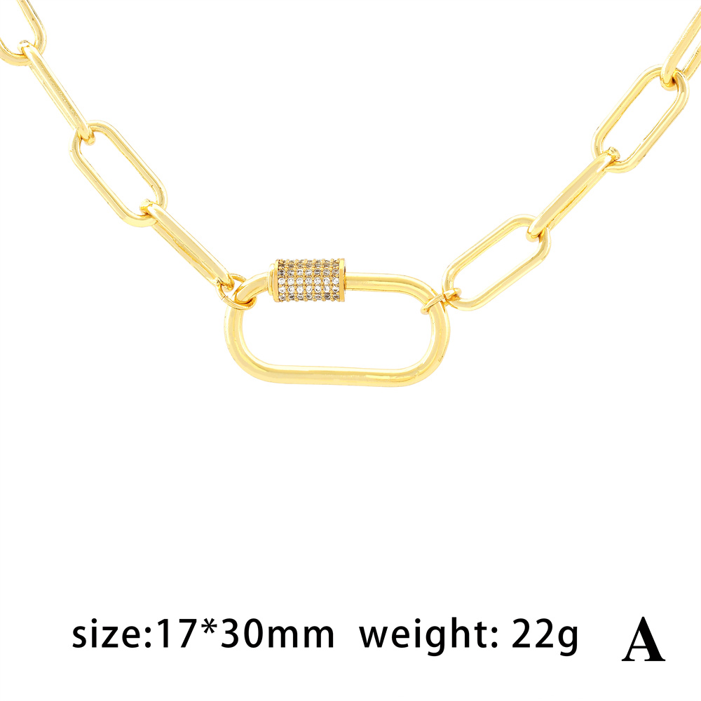 Ig Style Elegant Geometric Copper Plating Inlay Zircon 18k Gold Plated Pendant Necklace display picture 5