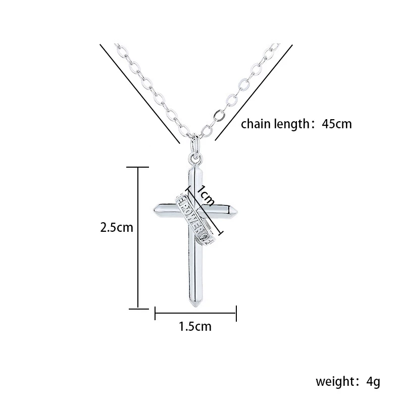 201 Stainless Steel Alloy Casual Hip-Hop Punk Cross Pendant Necklace display picture 1