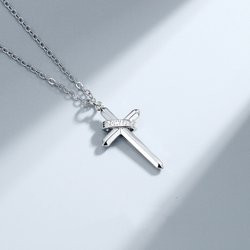 201 Stainless Steel Alloy Casual Hip-Hop Punk Cross Pendant Necklace display picture 5