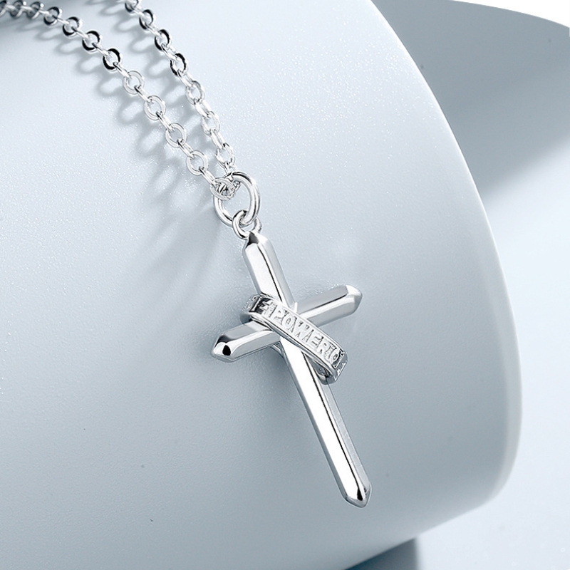 201 Stainless Steel Alloy Casual Hip-Hop Punk Cross Pendant Necklace display picture 6