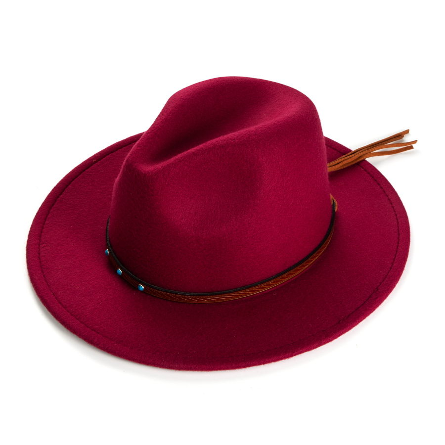 Unisex Vintage Style British Style Streetwear Solid Color Big Eaves Flat Eaves Fedora Hat display picture 8