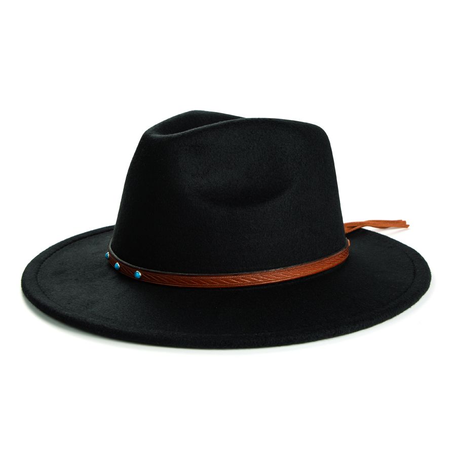 Unisex Vintage Style British Style Streetwear Solid Color Big Eaves Flat Eaves Fedora Hat display picture 15