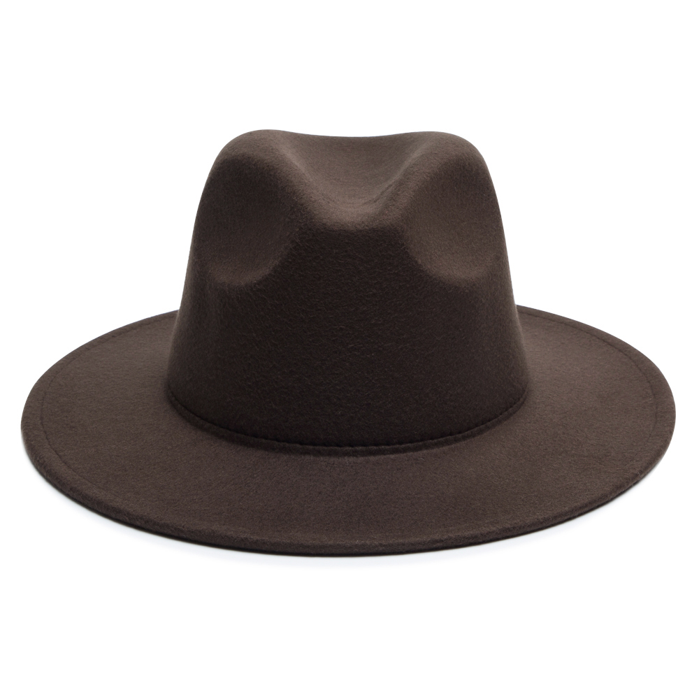 Unisex Vintage Style Simple Style British Style Solid Color Big Eaves Flat Eaves Fedora Hat display picture 11