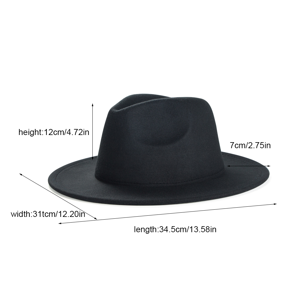 Unisex Vintage Style Simple Style British Style Solid Color Big Eaves Flat Eaves Fedora Hat display picture 15
