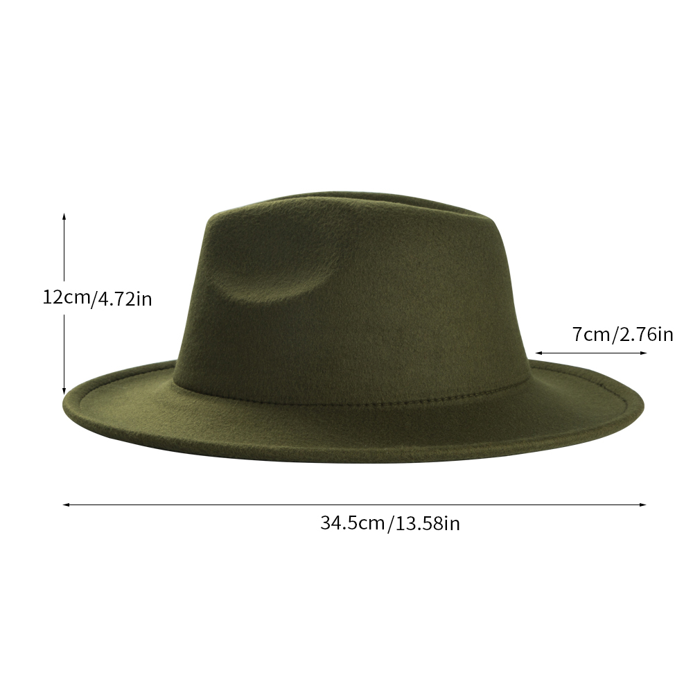Unisex Vintage Style British Style Streetwear Solid Color Big Eaves Flat Eaves Fedora Hat display picture 18