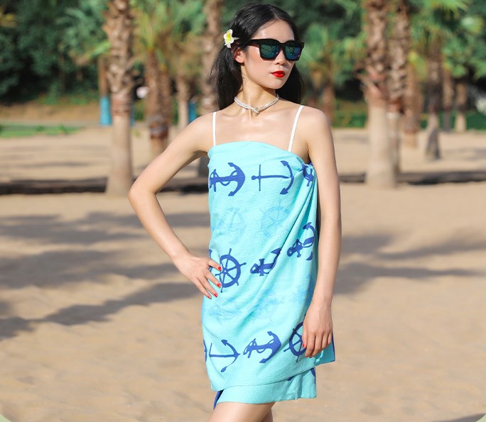 Casual Elegant Color Block Heart Shape Beach Towels display picture 3