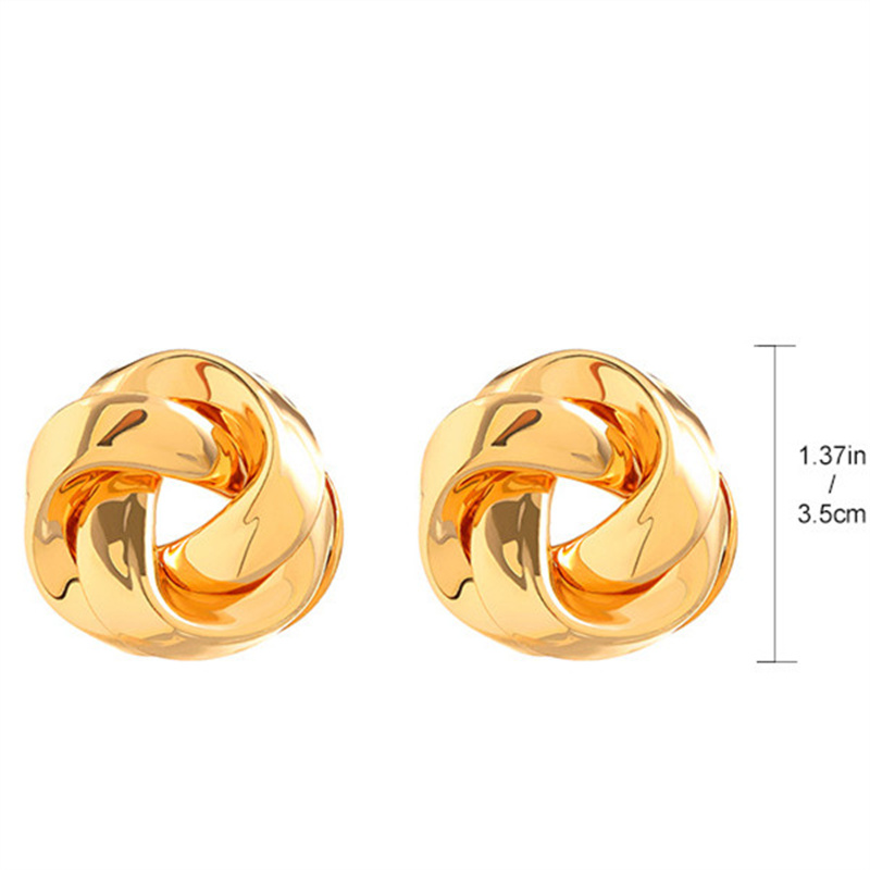 Simple Style Streetwear Solid Color Metal Copper Plating Hollow Out Inlay Zircon 18k Gold Plated Gold Plated Silver Plated Women's Earrings display picture 9