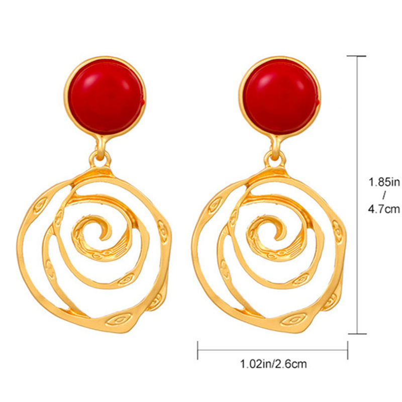 Simple Style Streetwear Solid Color Metal Copper Plating Hollow Out Inlay Zircon 18k Gold Plated Gold Plated Silver Plated Women's Earrings display picture 12