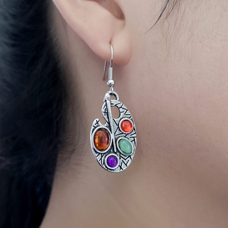Classic Style Oval Alloy Inlay Opal Women's Drop Earrings display picture 6