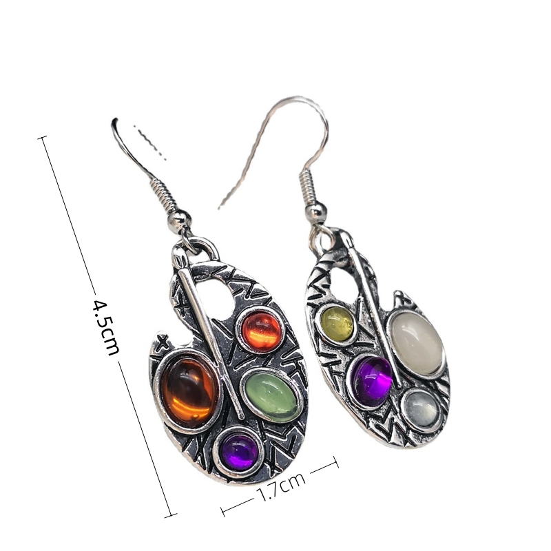 Classic Style Oval Alloy Inlay Opal Women's Drop Earrings display picture 4