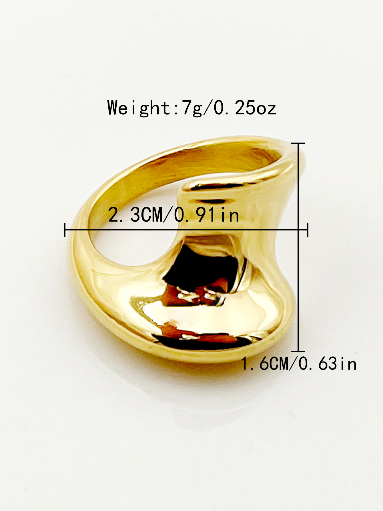 304 Stainless Steel 14K Gold Plated Classic Style Plating Rings display picture 1