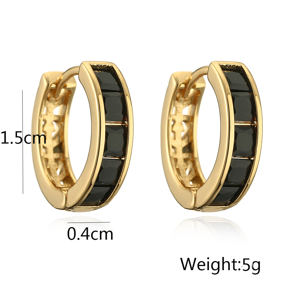 1 Pair Elegant Round Heart Shape Plating Inlay Copper Zircon 18k Gold Plated Hoop Earrings display picture 1