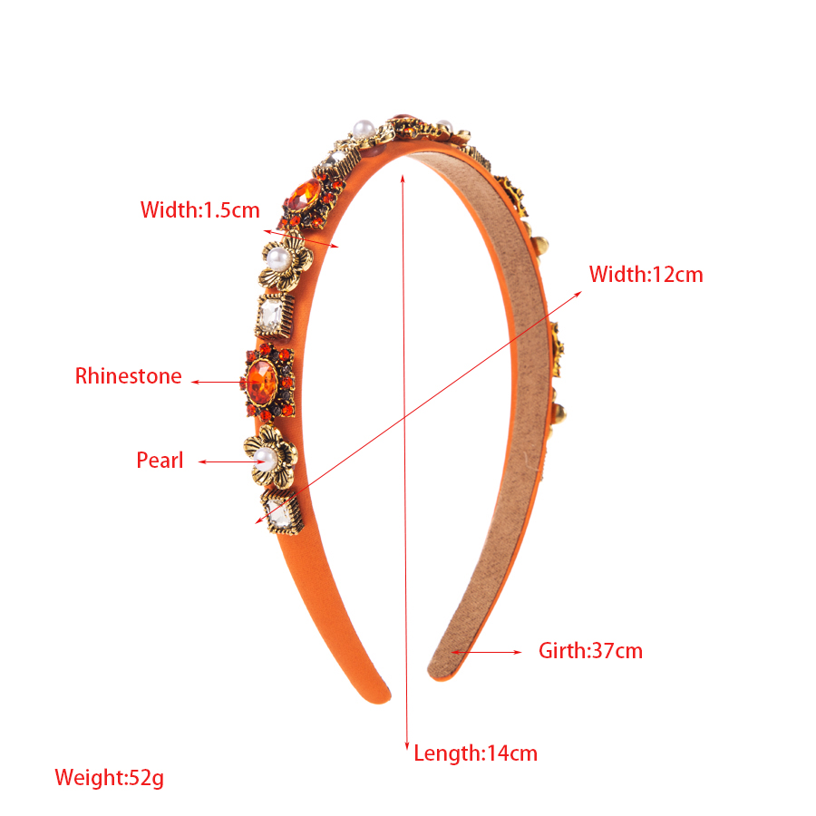Elegant Luxurious Pearl Flower Alloy Cloth Inlay Rhinestones Pearl Hair Band display picture 1