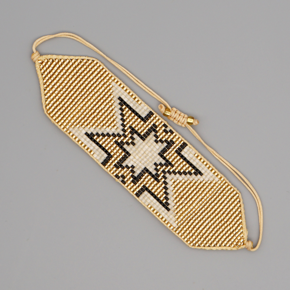 Ethnischer Stil Pentagramm Hexagramm Schmetterling Glas Großhandel Armbänder display picture 15
