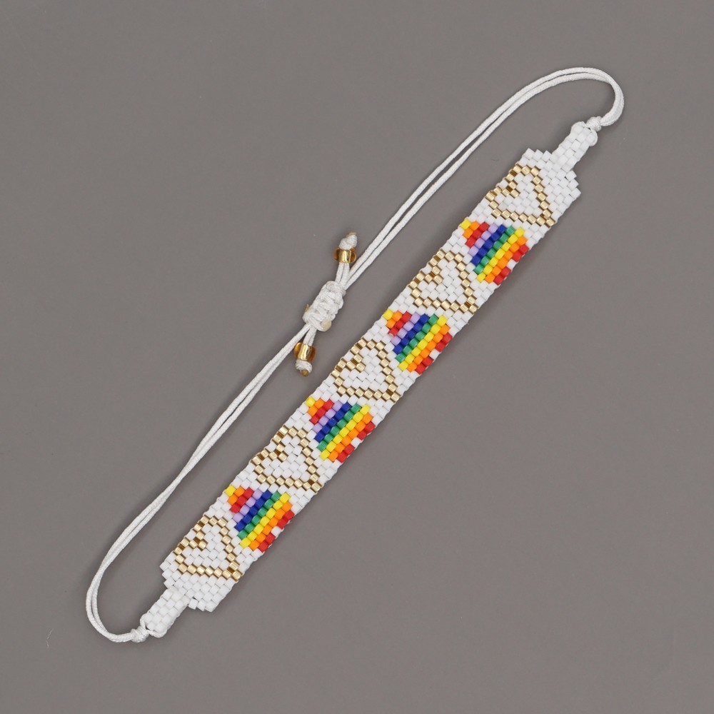 Streetwear Heart Shape Glass Rope Knitting Women's Bracelets display picture 15