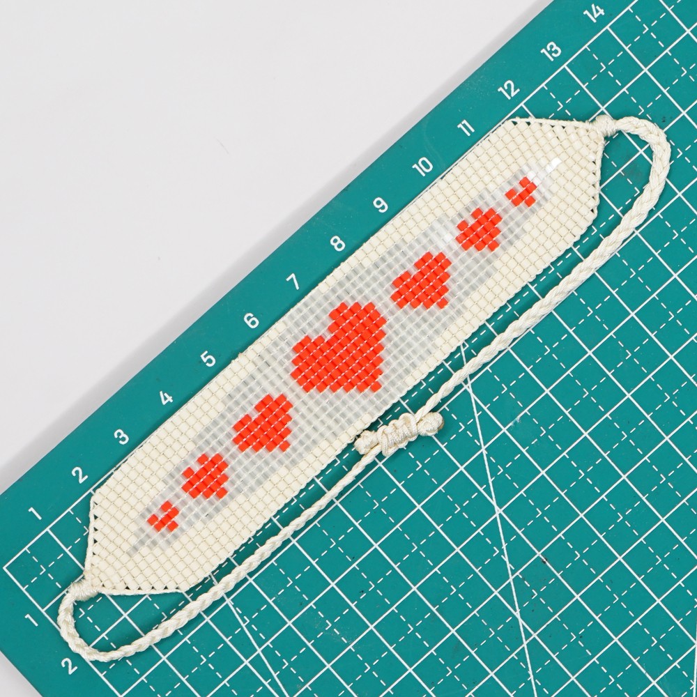 Streetwear Heart Shape Glass Rope Knitting Women's Bracelets display picture 9