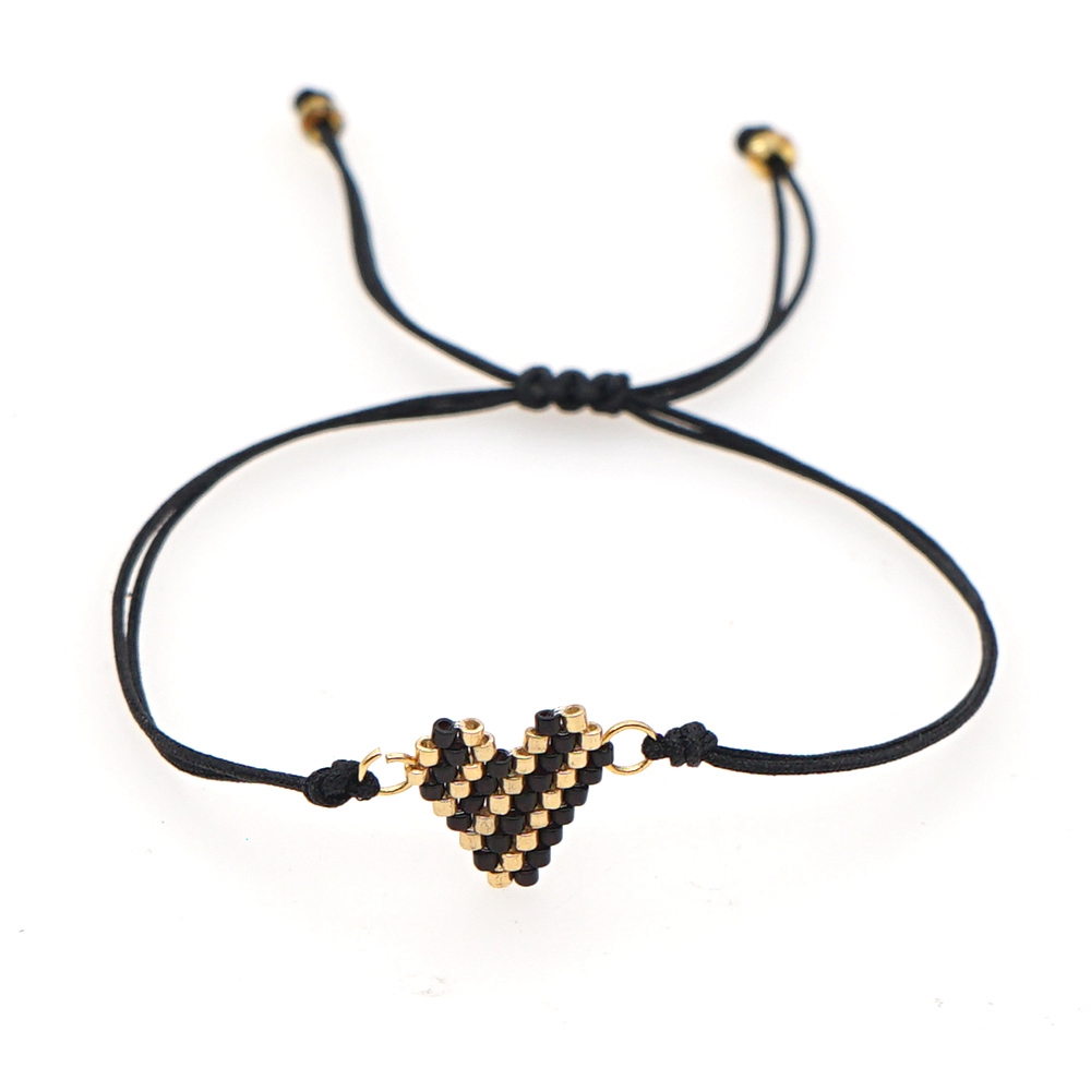 Streetwear Heart Shape Glass Rope Knitting Women's Bracelets display picture 5