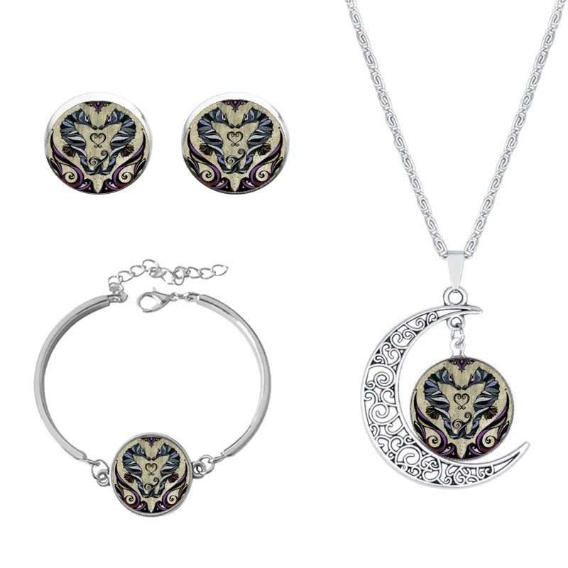 Roman Style African Style Animal Alloy Plating Inlay Glass Silver Plated Women's Jewelry Set display picture 9