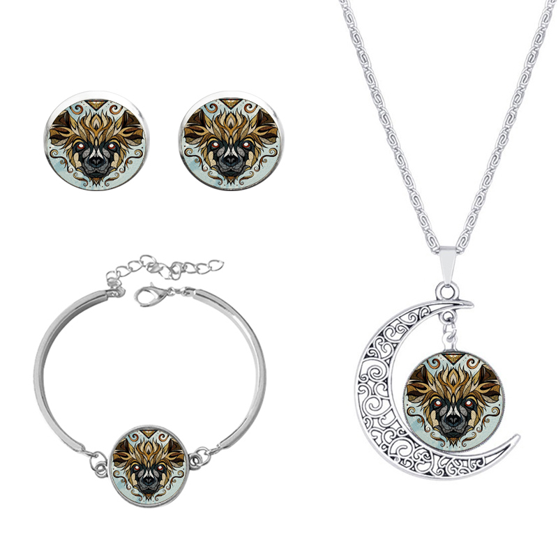Roman Style African Style Animal Alloy Plating Inlay Glass Silver Plated Women's Jewelry Set display picture 21