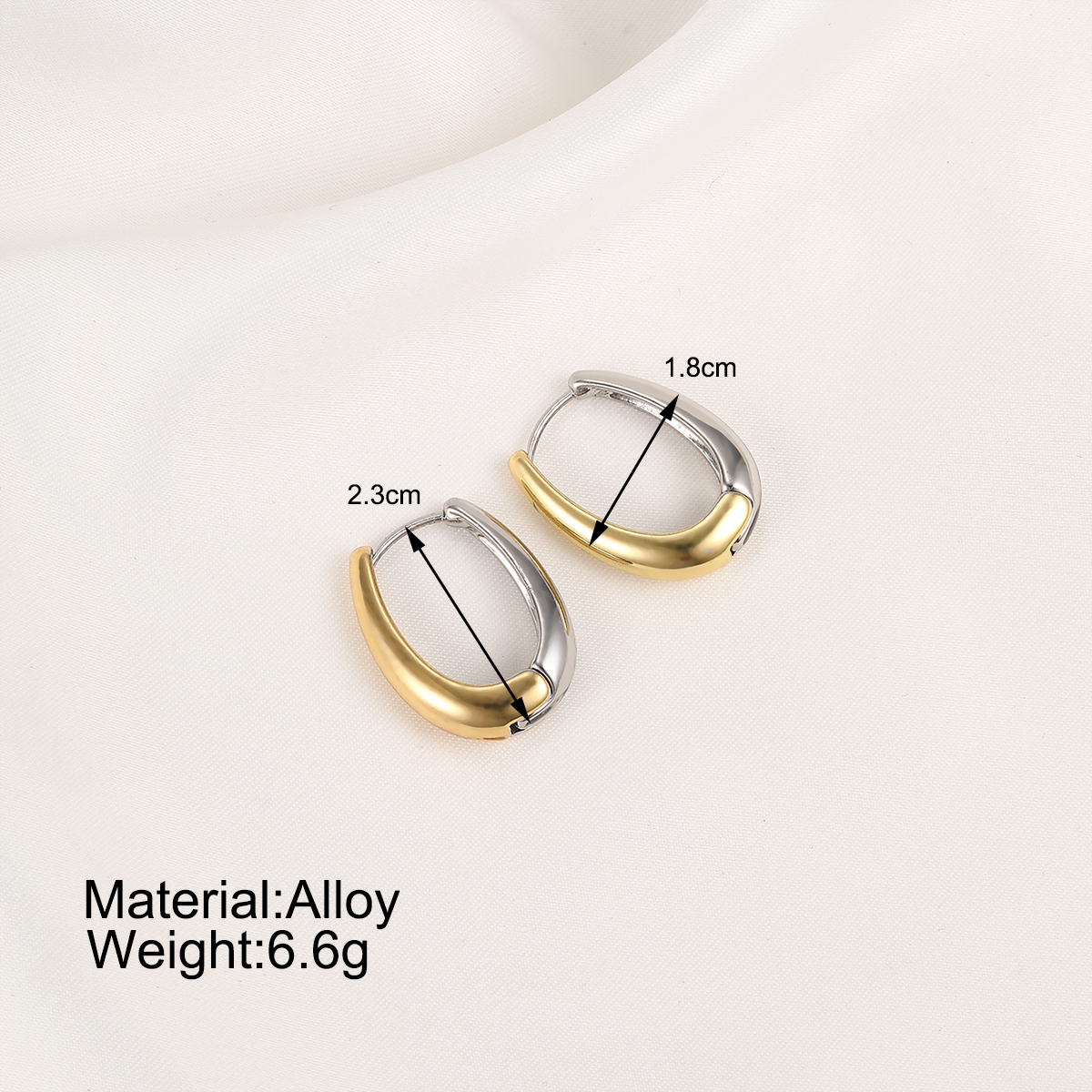 1 Pair Classic Style C Shape Quadrilateral Round Patchwork Plating Alloy Gold Plated Silver Plated Hoop Earrings display picture 21