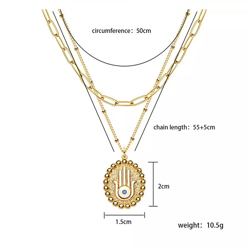 Bijoux En Gros Commuer Couleur Unie Alliage Le Fer Placage Collier En Couches display picture 1