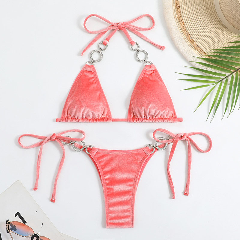 Women's Solid Color 2 Piece Set Bikinis display picture 3