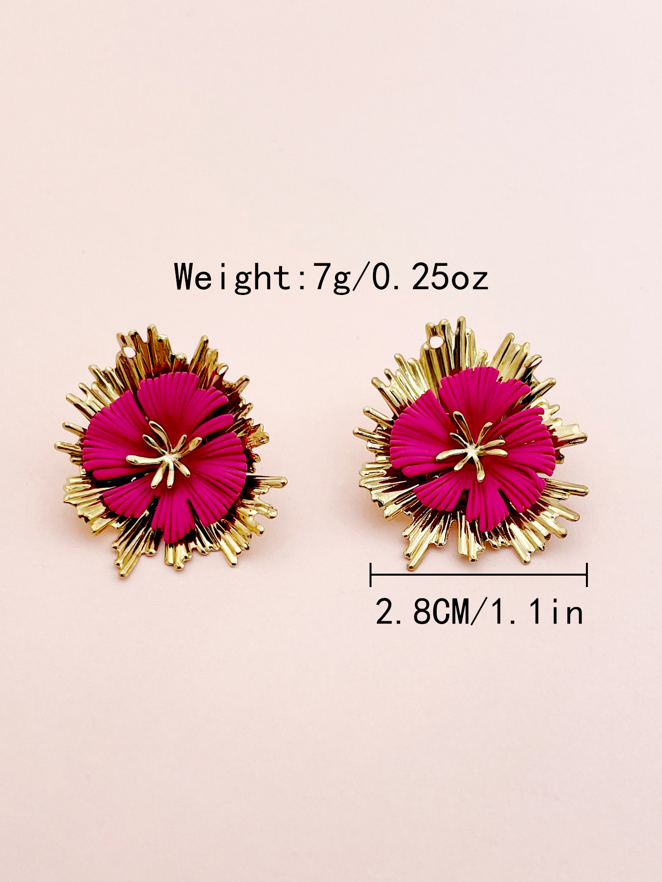 1 Pair Retro Sweet Flower Polishing Plating 304 Stainless Steel 14K Gold Plated Ear Studs display picture 3