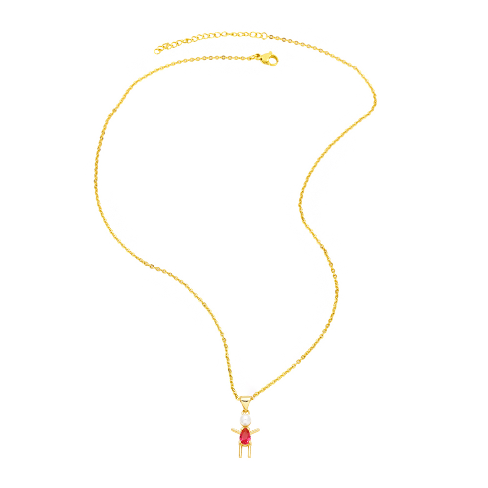 Mama Einfacher Stil Menschlich Kupfer Überzug Inlay Perle Zirkon 18 Karat Vergoldet Halskette Mit Anhänger display picture 6