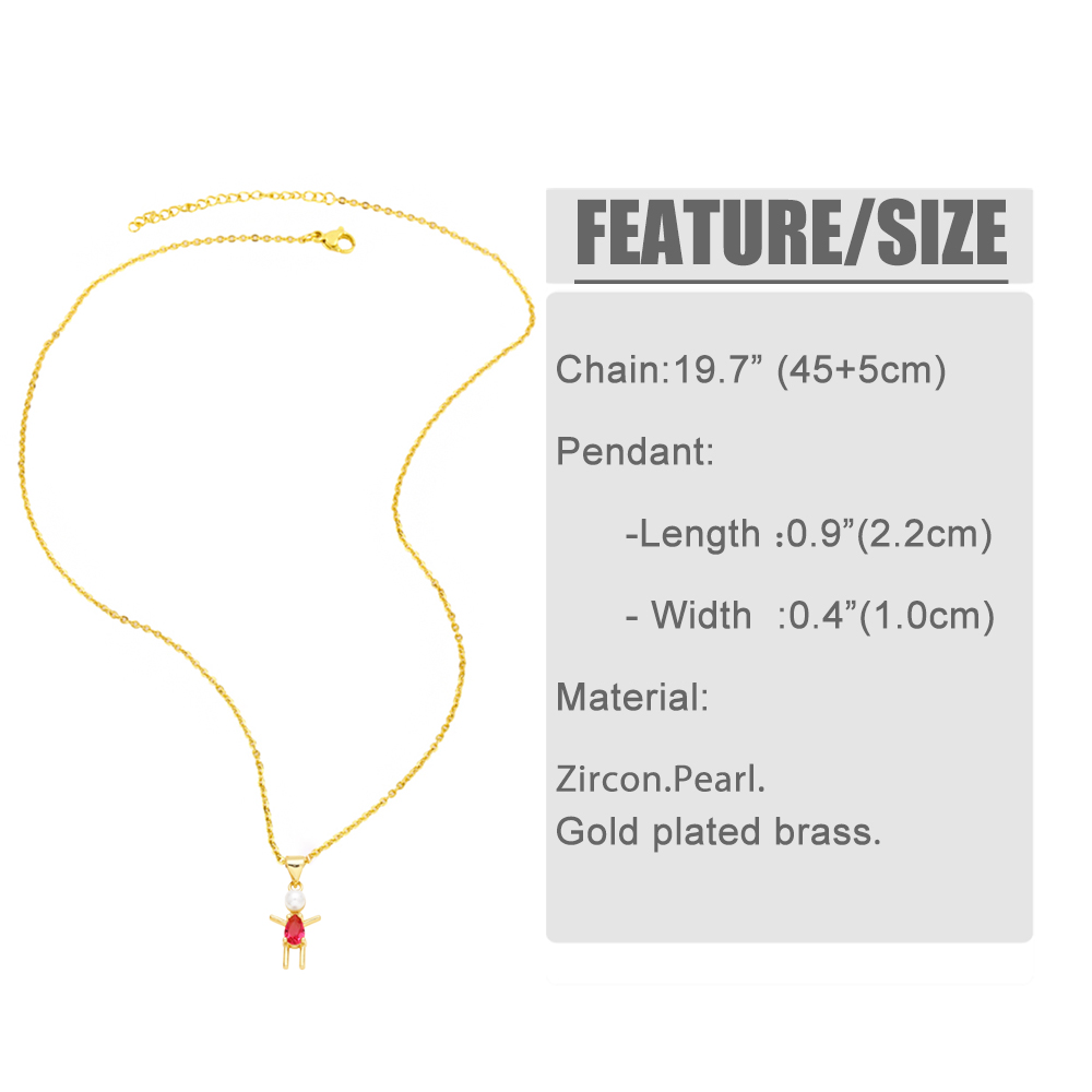 Mama Einfacher Stil Menschlich Kupfer Überzug Inlay Perle Zirkon 18 Karat Vergoldet Halskette Mit Anhänger display picture 1