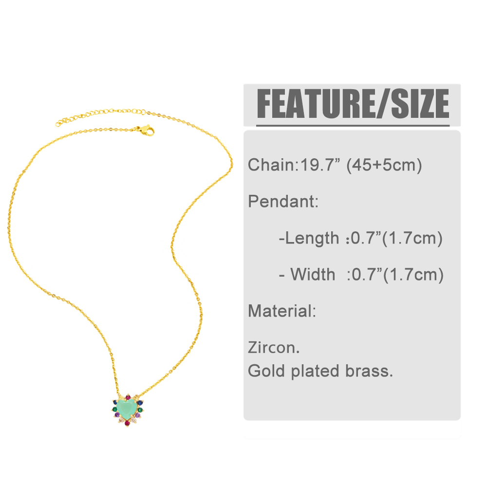 Hip-hop Simple Style Heart Shape Copper 18k Gold Plated Zircon Long Necklace Necklace In Bulk display picture 1