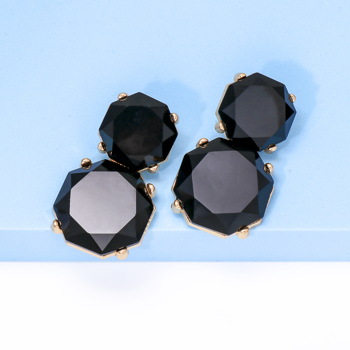 1 Pair Ig Style Round Inlay Alloy Resin Drop Earrings display picture 21
