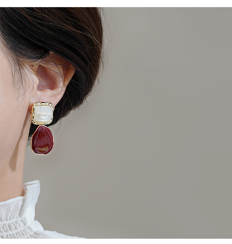 Simple Style Commute Square Alloy Patchwork Women's Drop Earrings display picture 2