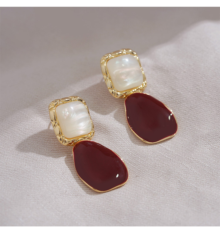 Simple Style Commute Square Alloy Patchwork Women's Drop Earrings display picture 8