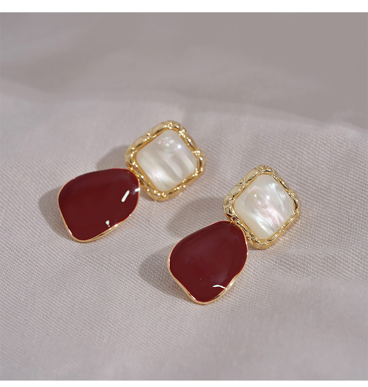 Simple Style Commute Square Alloy Patchwork Women's Drop Earrings display picture 9