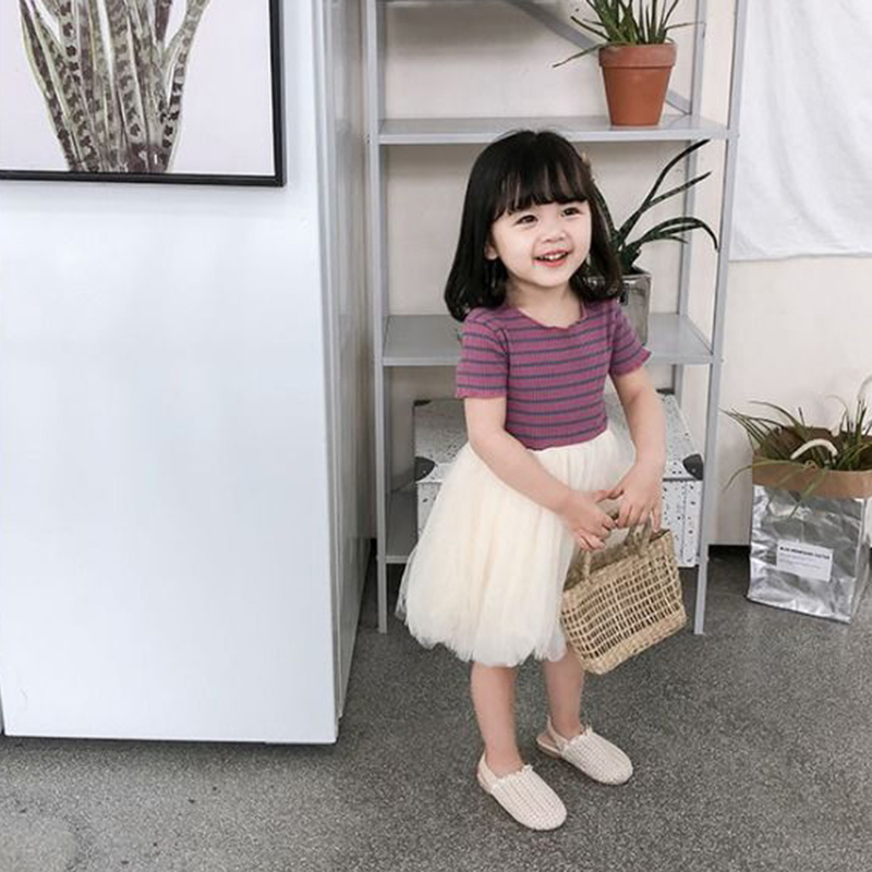 Cute Basic Solid Color Patchwork Cotton Girls Dresses display picture 4
