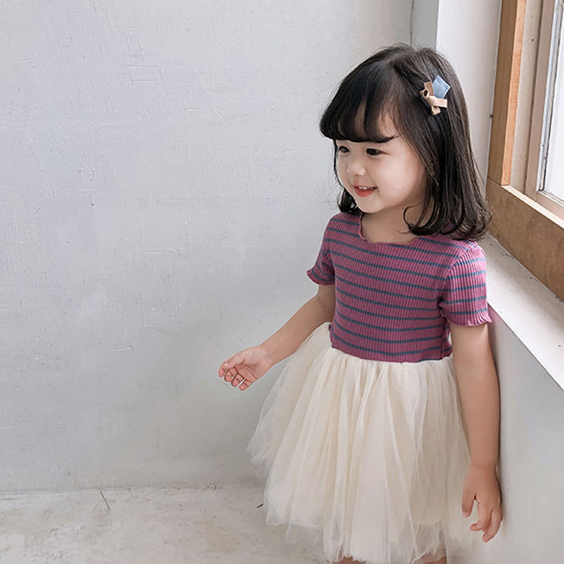 Cute Basic Solid Color Patchwork Cotton Girls Dresses display picture 7
