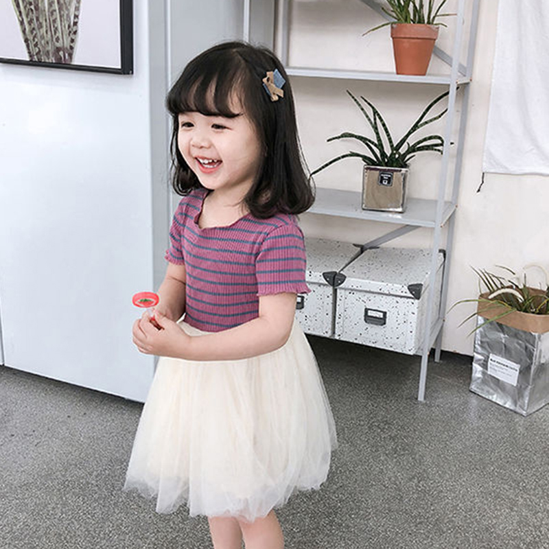 Cute Basic Solid Color Patchwork Cotton Girls Dresses display picture 10