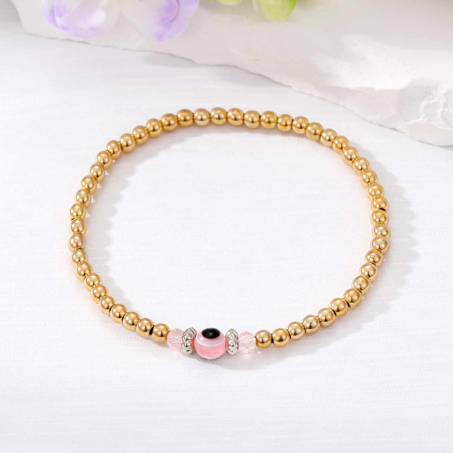 Casual Tropical Round Alloy Resin Beaded Women's Bracelets display picture 8