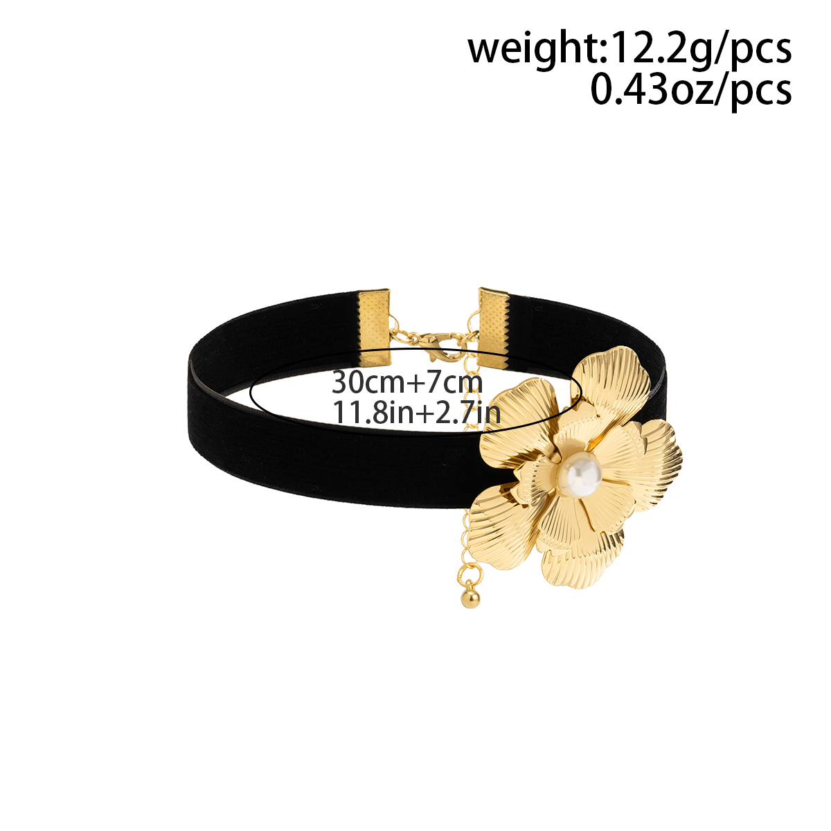 Wholesale Jewelry Simple Style Classic Style Flower Imitation Pearl Iron Fabric Irregular Three-dimensional Straps Choker display picture 1